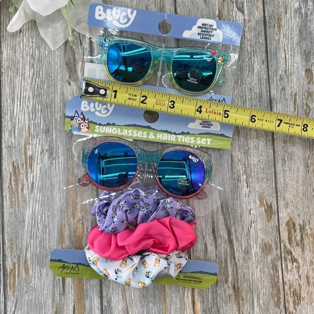 Bluey Kids Sunglasses Set - Blue and Purple